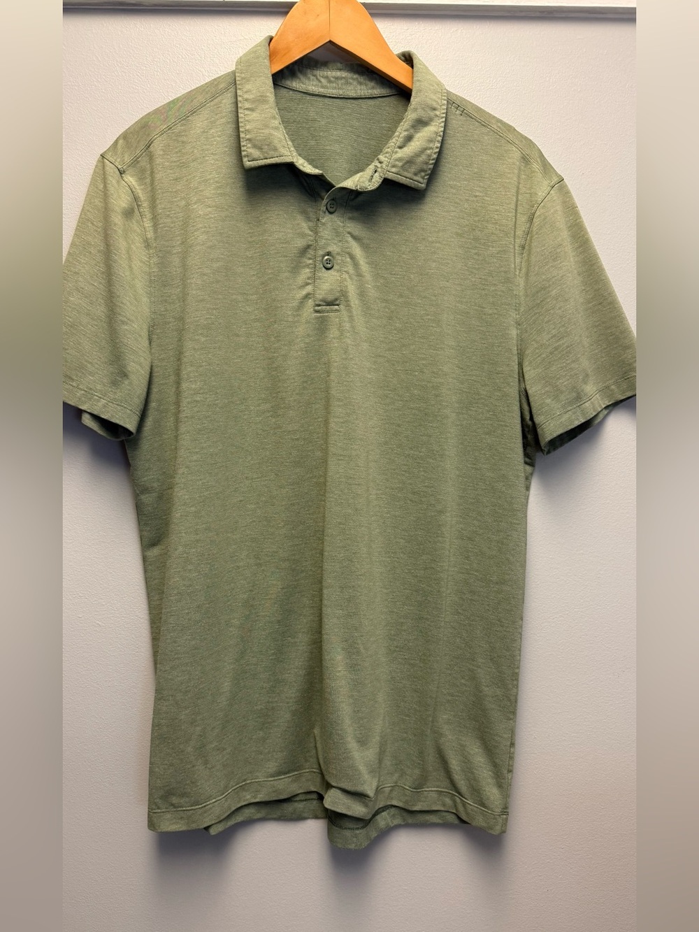 lululemon athletica Men's Olive Green Polo Shirt